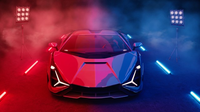 Lamborghini Sián FKP 37 Neon Lights