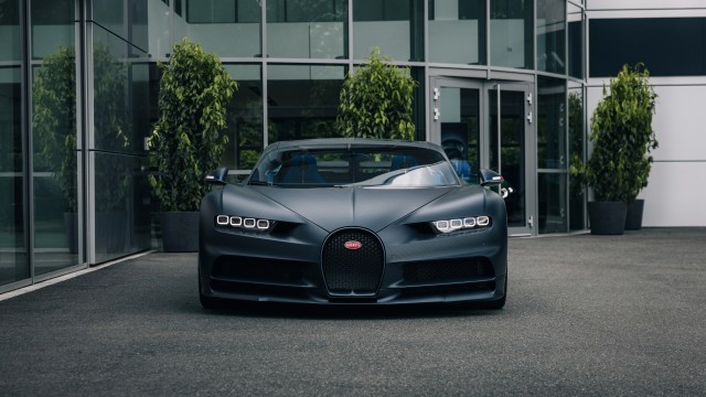 Matte black Bugatti Chiron Sport