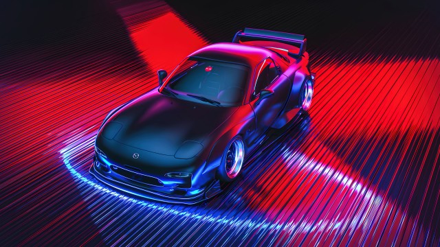 Mazda RX-7 Neon background