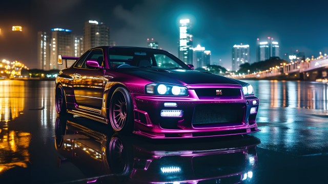 Nissan Skyline GT-R R34 AI art