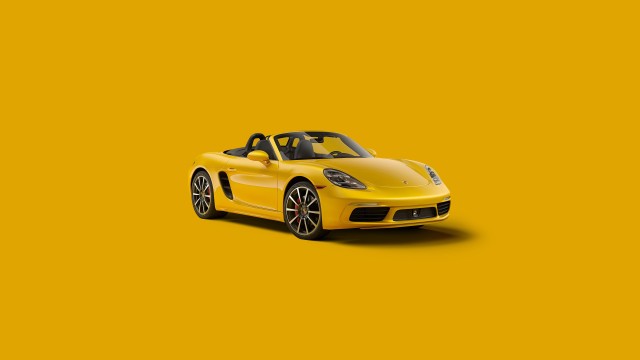 Porsche 718 Boxster Yellow aesthetic