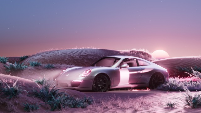 Porsche 911 Pink aesthetic