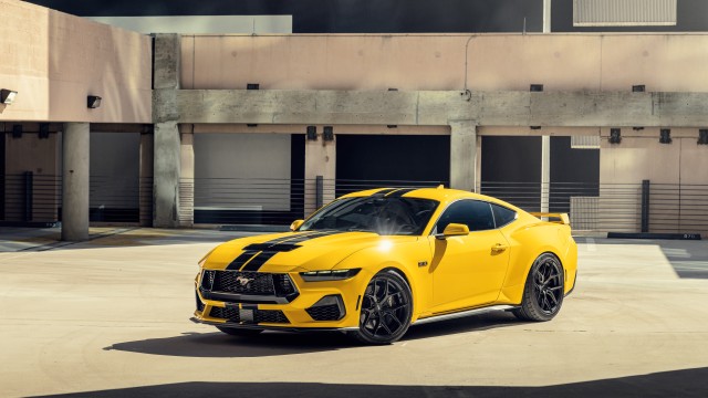 Yellow Ford Mustang