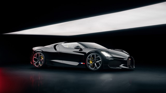 Black Bugatti W16 Mistral Sports cars