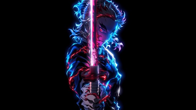 Kyojuro Rengoku Neon glow