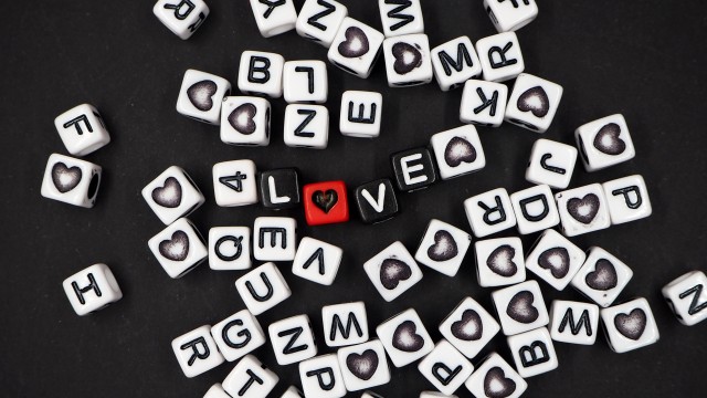 Letter Blocks Love Symbols