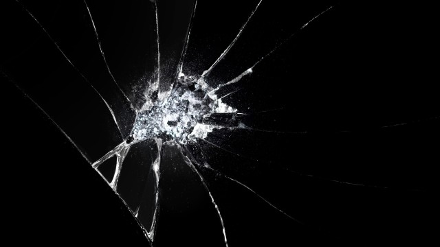 Shattered glass Dark background