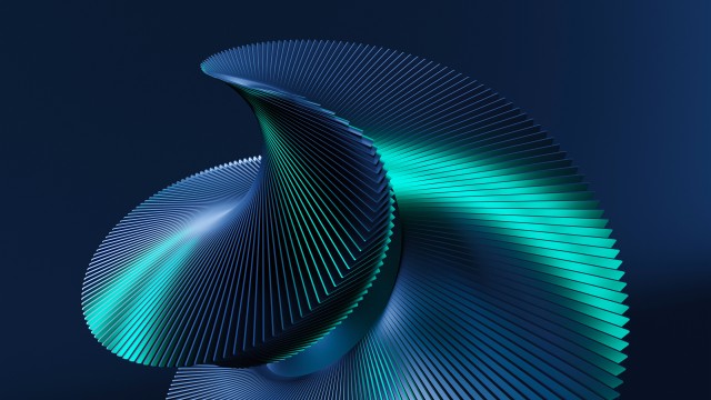 3D Render Teal abstract