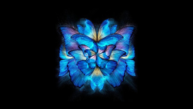 Blue abstract Black background