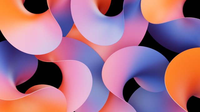 Colorful abstract Gradient curves