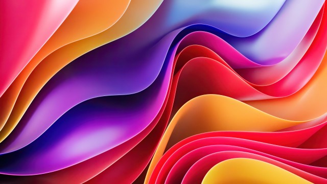 Colorful waves Abstract art