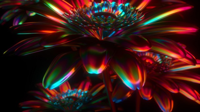 Digital flower 3D model