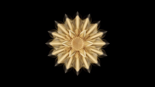 Golden Abstract flower