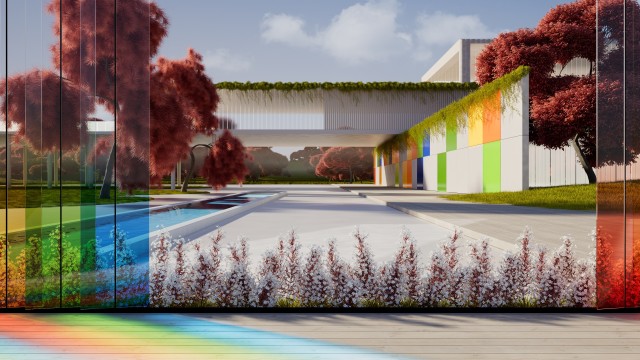 Modern architecture Colorful