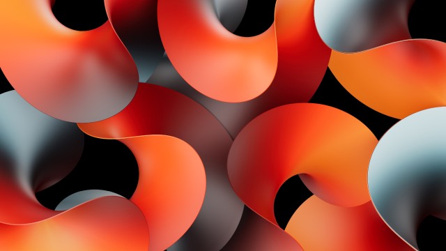 Orange abstract Abstract curves