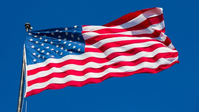 Flag of USA Blue Sky