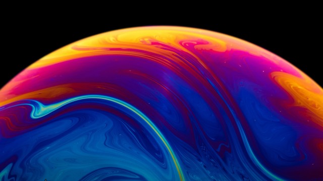 Soap Bubble Black background