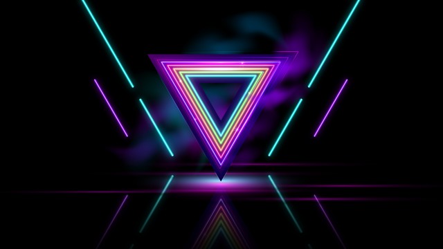 Triangles Neon colors