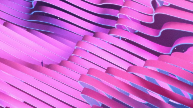 Waves Pink background