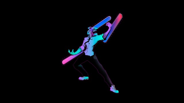 Chainsaw Man Neon art