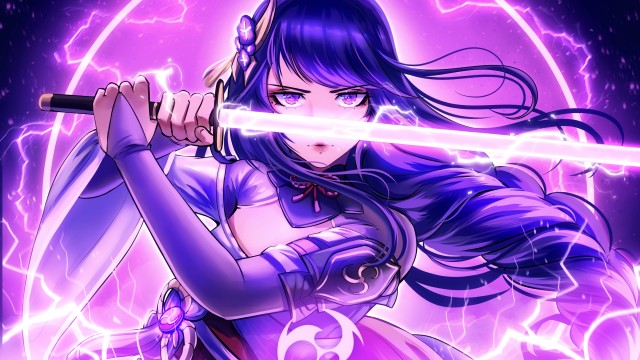 Baal Raiden Shogun Purple aesthetic