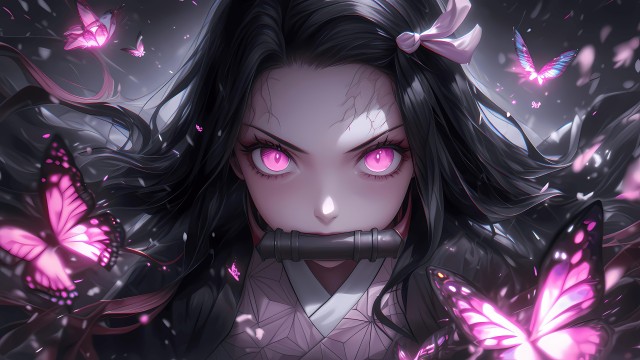 Pink aesthetic Nezuko Kamado