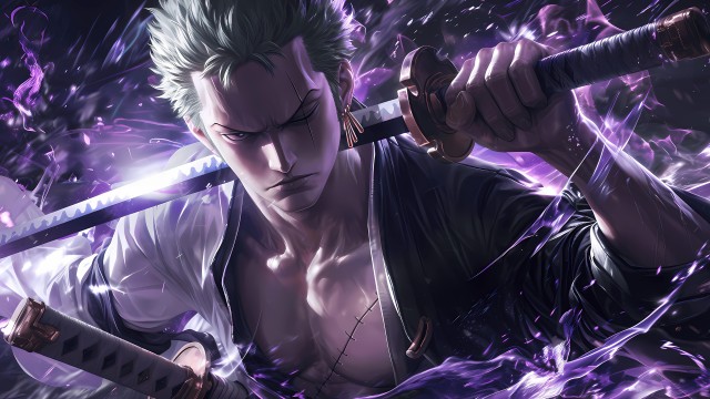 Roronoa Zoro Purple aesthetic