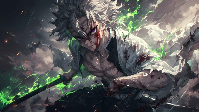 Sanemi Shinazugawa AI art