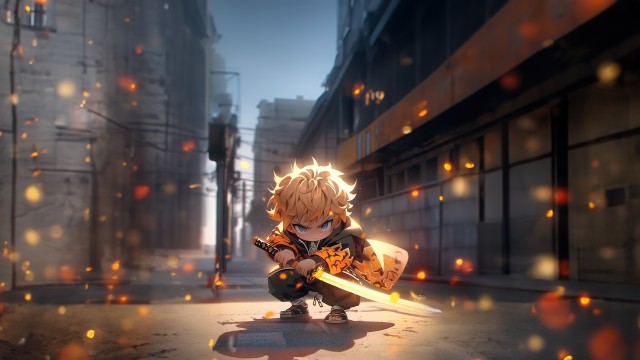 Zenitsu Agatsuma AI art