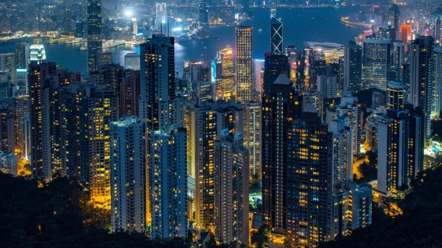Hong Kong City Aerial view