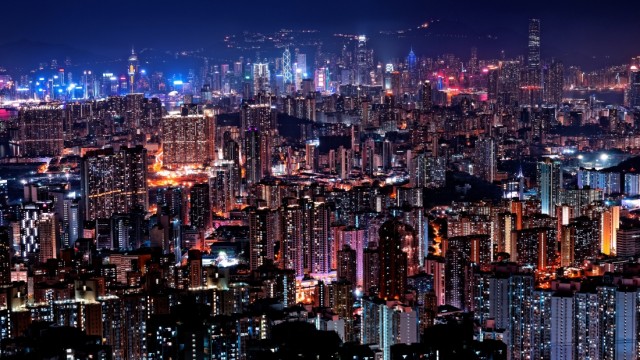 Hong Kong City Skyline Cityscape