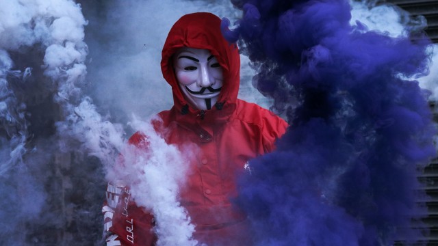 Man in Mask Smoke Backgrounds