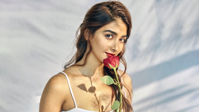 Pooja Hegde Rose flower