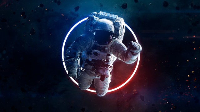 Astronaut Neon light