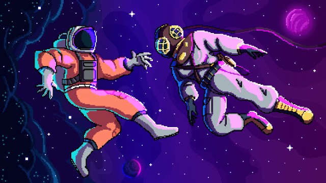 Astronauts Pixel art