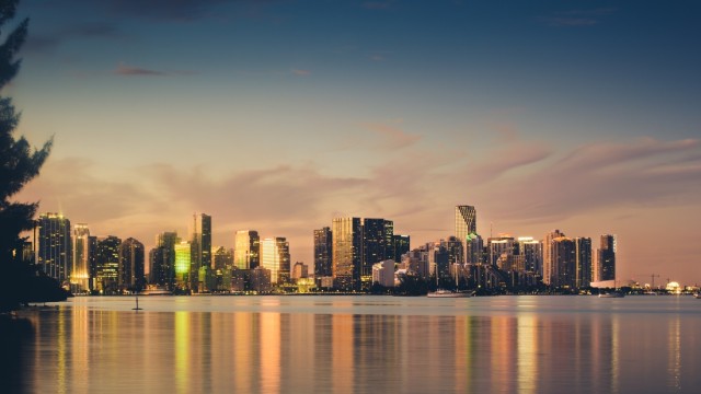 Miami Skyline Sunset