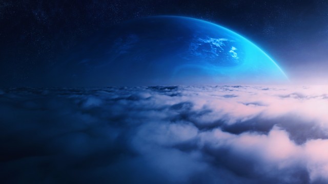 Planet Above clouds