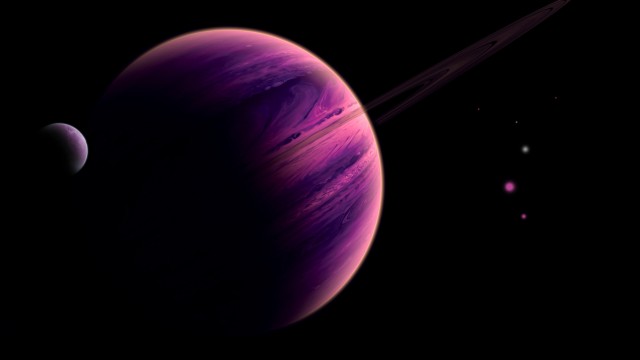 Purple Planet Dark background