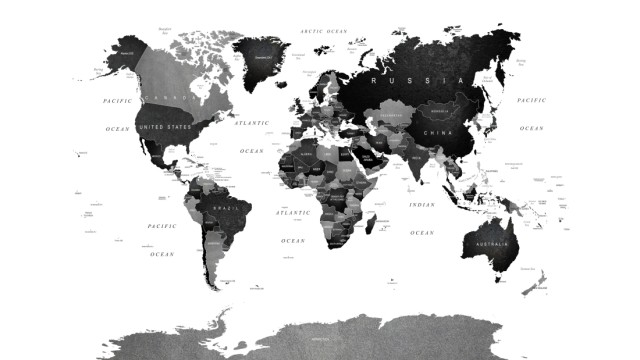 Monochrome World map