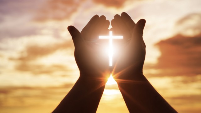 Christian cross Sunlight