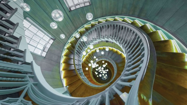 Spiral staircase Chandelier