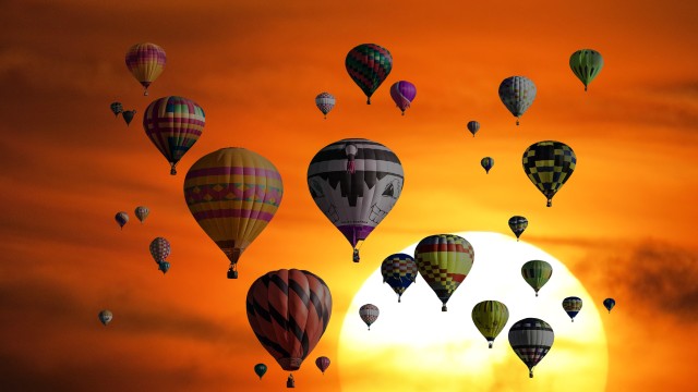 Sunset Hot air balloons