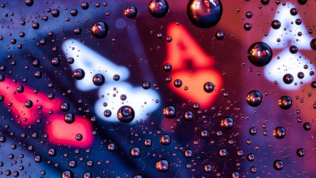 Water droplets Glass
