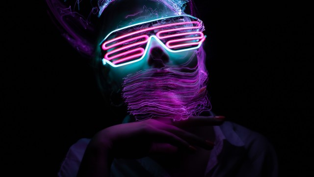 Woman face Light paint