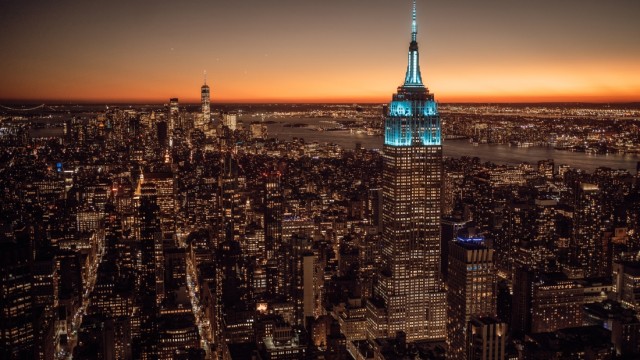 New York City Empire State Building Sunset
