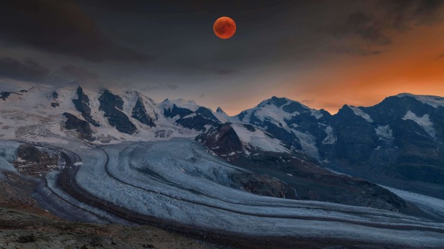 Blood Moon Alps mountains