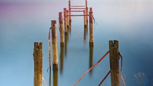 Broken Pier Body of Water