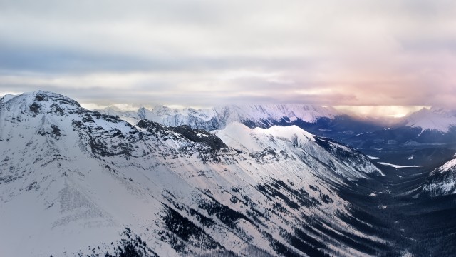 Cloudy Glacier mountains