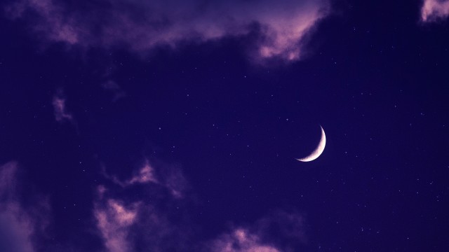 Crescent Moon Purple sky