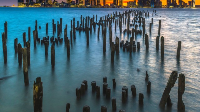 Old Pier Poles New York City